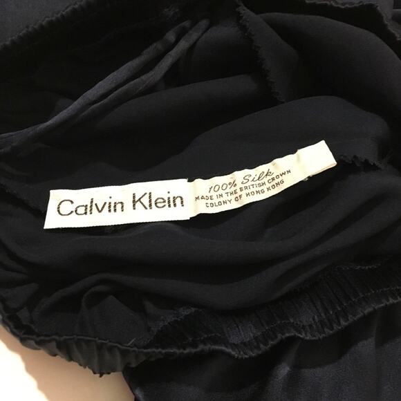 Calvin Klein Vintage Silk Pants - Blue - 6 - Picture 10 of 11